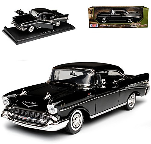 Motormax Chevrolet Chevy Bel Air 2400C Coupe Schwarz 1. Generation 1953-1957 1/18 Modell Auto