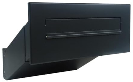 D-042 Schwarz (RAL 9005) Mauerdurchwurf Briefkasten (Tiefe: 35-50 cm) - LETTERBOX24.de