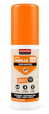 MANOUKA FAMILLE Spray Anti-Moustiques | Répulsif Corps & Visage à l’Icaridine 20% | Protection Jusqu’à 10h | Efficace Moustique Tigre, Tiques & Taons | Dès 24 Mois (75 ml (Lot de 1))