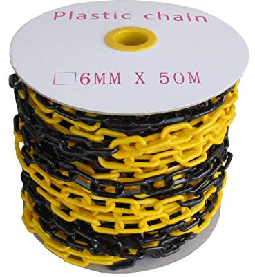 SNS SAFETY LTD Black and Yellow Plastic Chain 6mm 50.0 Meters (164 feet)