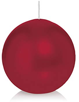 Wiedemann Kerzen Kugelkerzen Bordeaux Ø 80 mm, 6 Stück, rußarm, tropffrei, hochwertiger Docht