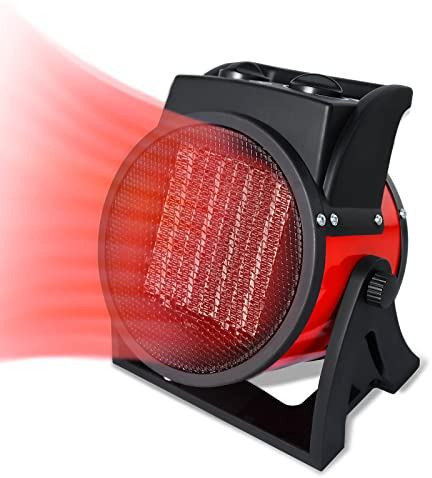 UISERBT Radiateur Soufflant 3000W Chauffage Electrique, Céramique Radiateur à Economie d'Energie avec Protection Surchauffe, 2 Niveaux de Chauffage, Chauffage industriel pour Chantier Maison Garage