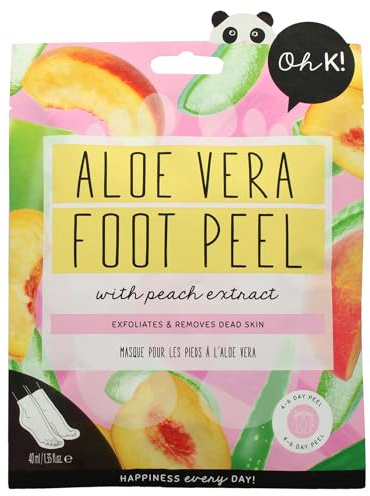 Oh K! Calzini per piedi all'aloe vera, per pelli secche, profumo di aloe vera, vegani e cruelty free, 65 g