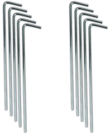 BESTIF Zeltheringe Zelthaken 17cm Erdnägel Stahl Erdanker Metall Zeltbefestigung Camping Bodenanker Zetl Anker