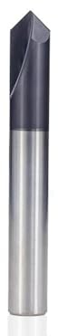 WZFC Hartmetall-Schaftfräser, Fasenfräser, 2-Flöten-Fasenfräser, CNC-Maschinenfräser,2x4x50L