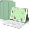 KVAGO Custodia Tastiera Italiano per iPad 10,2 9a/8a/7a Generazione,Tastiera per iPad 10,2 2021/2020/2019/iPad Air 3/iPad Pro 10,5, Tastiera Bluetooth Wireless Staccabile Magnetica, Verde Chiaro