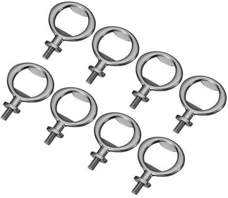 QUARKZMAN Flaschenöffner, 8 Stück 53mm - Schraubverschluss Bieröffner aus Zinklegierung, Flache Einsätze Gewinde-Hardware für Hochzeit, Weinparty, DIY-Basteln und Handarbeit (Schwarz)