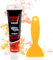Tyafzzn Auspuff Montagepaste, Auspuff Reparaturset mit Geradem Griffschaber, Auspuff Dichtmasse,Hochtemperaturbeständig und Schnell Aushärtend, Löcher und Undichtigkeiten im Auspuffrohr -150g