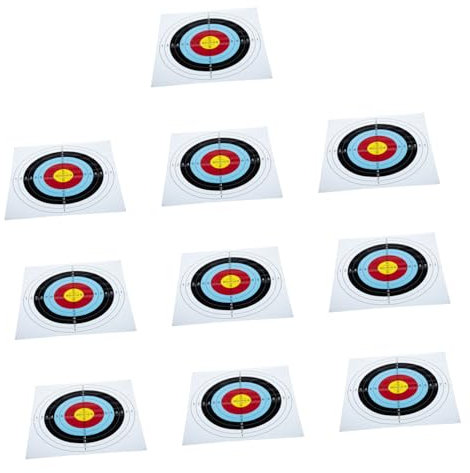 Milisten 10St Zielpapier für Pfeil und Bogen Bogenschießen zielt auf 10 Ring Dartpapier schießen Zielpapier schießen Darts Übungsausrüstung für das Bogenschießen Ziele für üben Praxisbedarf