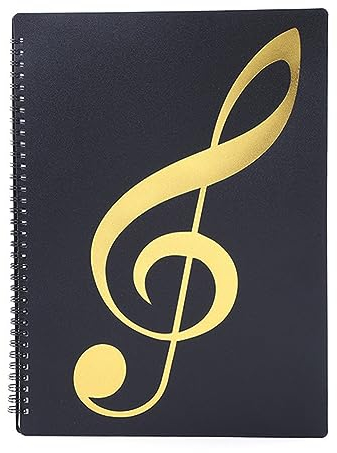 Tagtight A4 Notenmappe 60 Seiten, Music Sheet Chormappe A4 Notenhalter, Beschreibbar und Abnehmbar, Chormappe Notenblätter Mappe für Gitarre Violine Notenblätter, Dokumente Papier