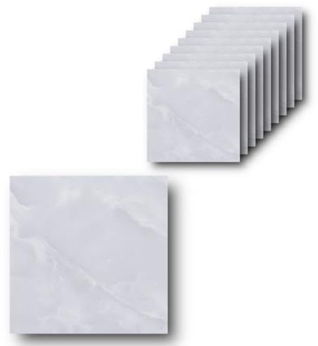 HOOZ 10x Fliesenaufkleber Küchenrückwand, Selbstklebende Fliesen, Klebefliesen Küche Wandpaneele für Wanddeko Wandverkleidung Schlafzimmer Wohnzimmer, Marmor grau