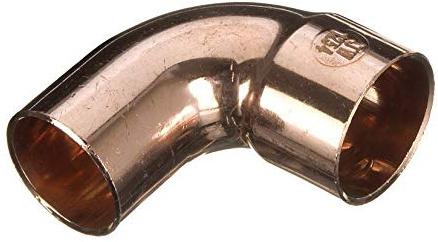 Gomito stradale da 35 mm, avanzamento a 90 gradi (noto come gomito stradale ad alimentazione finale, raccordi per tubi in rame da 35 mm, raccordi in rame da 35 mm, gomito in rame da 35 mm, disponibile