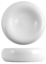 H&H-Cloud, Set 4 Piatti, in porcellana di alta qualità, bianco, ø 14x4,6h cm, piatti da presentazione, piatti professionali per ho.re.ca