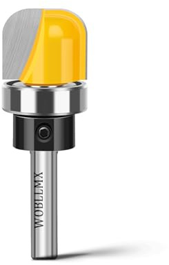 WOBLLMX 6 mm fräs för överfräs, Ø 19 mm med kullager ihåliga fräsar rund fräs router bits, för skärverktyg träbearbetning shaker cutter verktyg