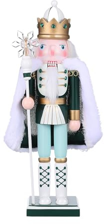 Healeved Traditioneller Holz Nussknacker 30cm - Handgefertigte Weihnachtsdekoration Figur FüR Festliche Tischdeko Und Wohnraumgestaltung