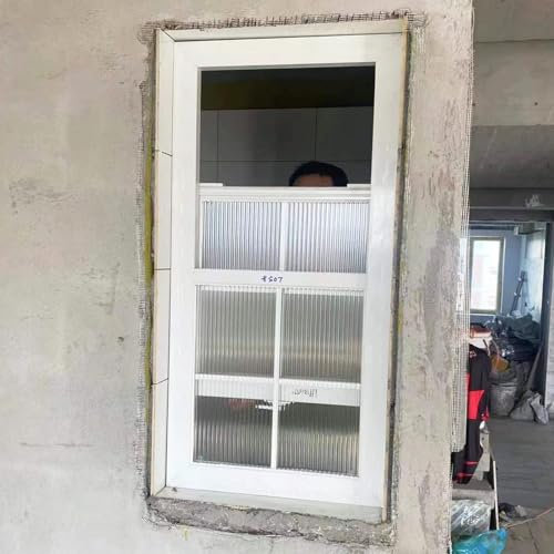 Fenetre Grandes Petites Fenêtres de Maison avec Verre et Moustiquaire Changhong, Fenêtre en Aluminium pour L'intimité et La Ventilation, Fenêtre Coulissante Verticale pour Poulailler(WxH 20x37 in/50x9