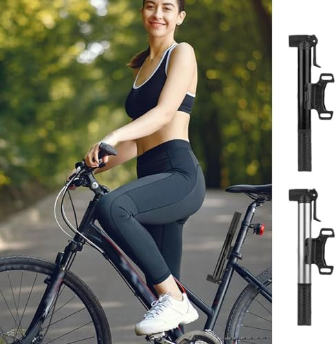 Tragbare Fahrradluftpumpe, Fahrradpumpe | Manuelle Reifenpumpe für Fahrrad,Reifenfüller, Fahrradreifenpumpe, Luftpumpe, Hochdruck-Rahmenpumpe für Rennräder und Mountainbikes