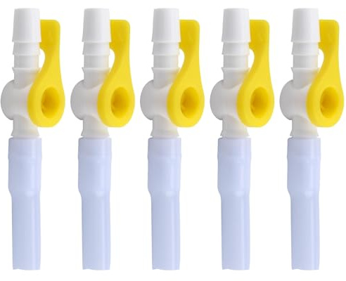 Katheterventil 5 Stück Urin-Drainage-Katheter-Ventile Bequemer Silikon-Hebelhahn mit Glatten Kanten Weicher Schlauch Effektive Alternative zu Beinbeuteln | Bequemer Silikon-Hebelhahn mit glatten Kanten, weicher Schlauch, effektive Alternative zu Beinbeuteln