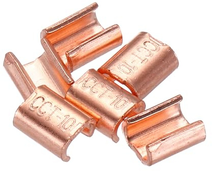 MECCANIXITY Lot de 6 connecteurs de borne à sertir en cuivre en forme de U de 7,5 à 11 mm pour câble de câble solide ou torsadé de calibre 6, 7, 8 AWG, câble de câble métallique solide ou torsadé