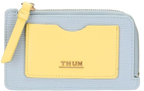 THUN - Porta carte medio, bicolor - ecopelle - Collezione Sempre con me - 14 x 8.5 cm