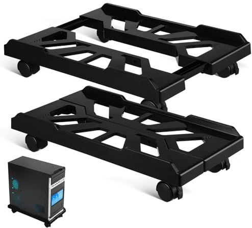 Operitacx Soporte de torre para PC con soporte de CPU ajustable para escritorio con diseño telescópico para oficina y oficina en casa, promueve la eficiencia y la limpieza