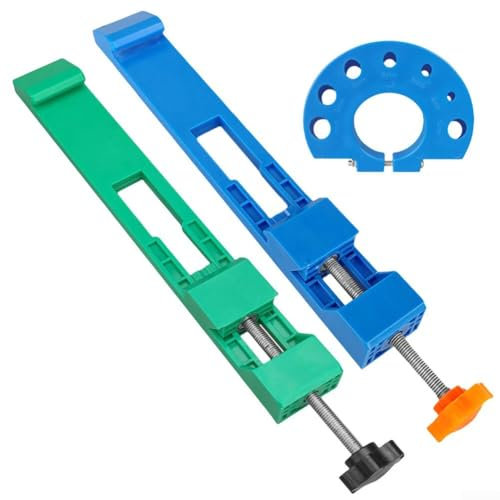 GLFLOW Professional Circular Saw Guide Rail Base With Two-Way Locking System For Precision Cutting(green and blue)