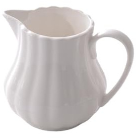 SDA287MZ Sauce Boat Ceramic Coffee Milk Pitcher Floral Color Sauce Pot Gravy Boat With Handle Gravy Jug(White)