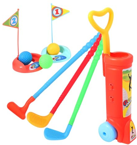 Juego de Golf Infantil de Plástico ABS para Niños Pequeños | Uso Exterior en Césped, Estimula Observación E Imaginación, Desarrolla Brazos y Articulaciones, Seguro Color Aleatorio