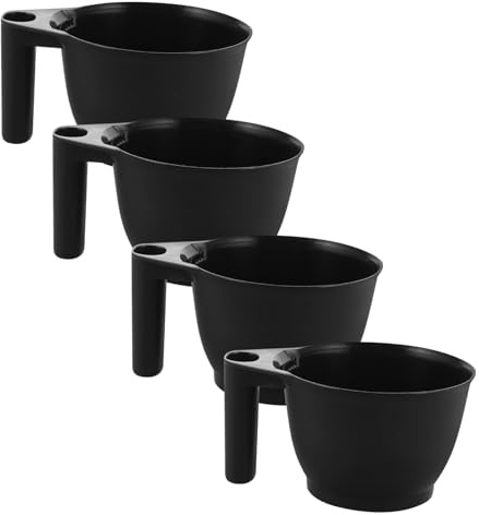 SOIMISS 4 piezas Tazones para Tinte de Cabello con Ergonómica de Cuencos de Plástico para Peluquería Diseño Profesional para Mezcla Precisa de Color y Aplicación Cómoda Salones
