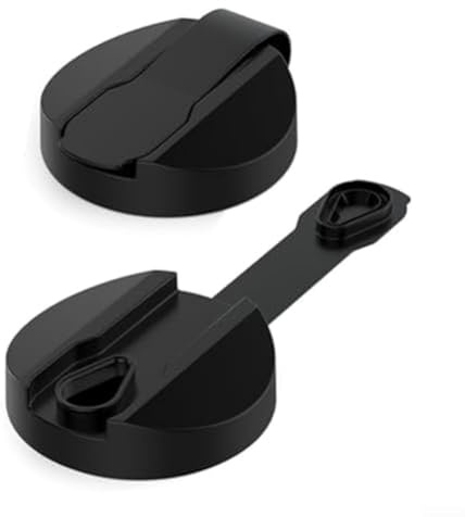 Gettimore Replacement Lids Caps for Good Seasons Salad Dressing Cruet Bottles, Leak-Proof Seal Plastic Covers, Easy Clean Snap-On Black Tops, 2-Piece Set Compatible with Original Oil and Vinegar Mixin