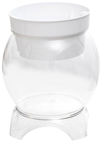 Rachlicy Aquaponic Fish Tank 3-in-1 Clear Plastic Fish Bowl with Stand Planter Healthy 1.5 Gallon Fishtank for Aquarium Plants M