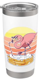 Flamingo occhiali da sole pancake sciroppo di paglia Bicchiere termico in acciaio inox doppia parete