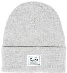 Herschel Elmer Beanie-Mütze für Herren, hellgrau, Einheitsgröße, Hellgrau meliert, Einheitsgröße