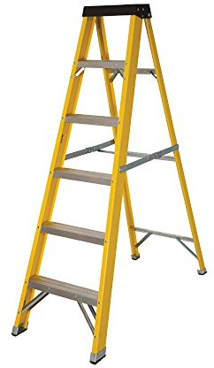 Abbey Fibreglass Swingback Step Ladder 6 Tread