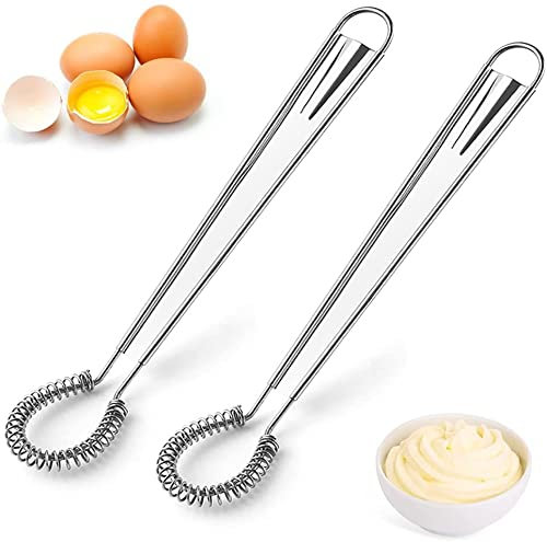 LATRAT 2 fruste a spirale in acciaio inox da cucina Frusta da cucina più resistente, per mescolare/sbattere utensili da cucina e accessori da forno