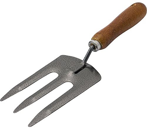 Heavy Duty Garden Hand Fork Tool Gardening Planting Wooden Handle Digging New