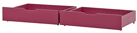 Hoppekids Bettschubladen auf Rollen (2er-Set) für Juniorbetten 70x160cm, Baroque Rose