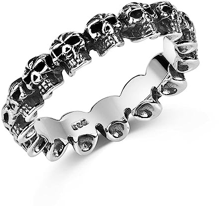 MATERIA by Matthias Wagner Totenkopf Ring Silber 925 für Damen und Herren - Gothic Schmuck