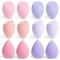 AiQInu 12 stück Make Up Schwamm, Foundation Beauty Blender, Makeup Sponge Set, Beauty Sponge für Flüssiges Foundation Puder, Foundation Puff Kosmetik Werkzeug
