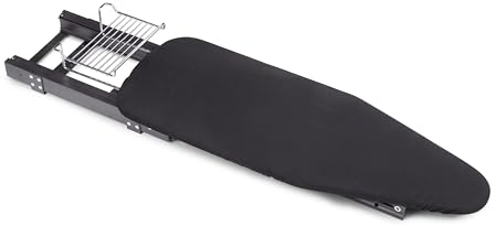 Emuca - Klappbares Bügelbrett und ausziehbares Bügelbrett für Möbel, Aluminium, Anthrazitgrau