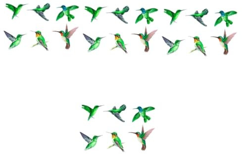 PRETYZOOM 4 Sätze Anti-Vogel-Aufkleber süßes Autozubehör dekorativer Aufkleber Zimmerpflanzen Anlage Nicht klebende Fensterfolie PVC-Fenster haftet Glasfenster Statische Aufkleber Kolibri 3d