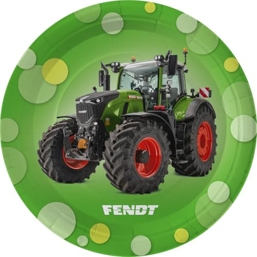 DH-Konzept 25 Partyteller * FENDT TRAKTOR * für Kinderparty und Kindergeburtstag | Trecker Landwirtschaft Bauernhof Farm Teller Pappteller Plates Kinder Party