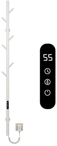 SKYLYZH Scaldasalviette Elettrico Bagno, Termoarredo Bianco, 95W, 1500x112mm, Termoarredo Bagno, con Tempistica, Controllo della Temperatura, Risparmio Energetico, Impermeabile IPX5-G02 White