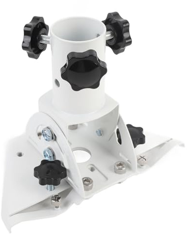 Jeanoko Adattatore per Tubo per Montaggio Satellitare Rotazione Durevole a 360° e Regolazione Dell'inclinazione a 160° per L'installazione di una Mini Parabola