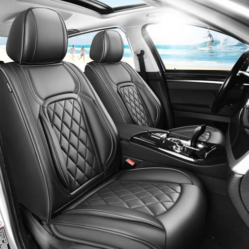 KIBIJI Fit 4Runner Car Seat Covers Compatible with Toyota 4Runner 2011-2024 2025, Premium Leather Breathable, Wear Resistant, Airbag Compatible, All-Weather Protection & Full Coverage, Full Set Black
