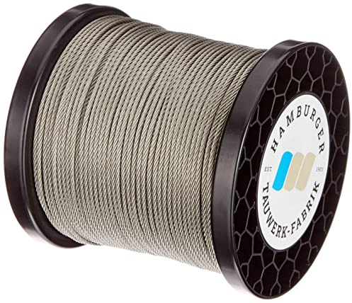 60 Meter - 3mm Edelstahldrahtseil 7x7 V4A Inox rostfrei Drahtseil Stahlseil Geländerseil