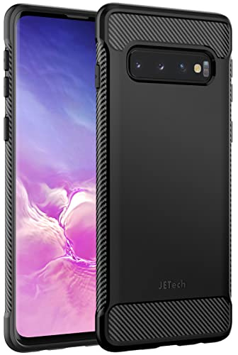 JETech Cover Slim per Samsung Galaxy S10, Nero | Design in TPU Morbido, Finitura Opaca della Custodia, Protezione Antiurto