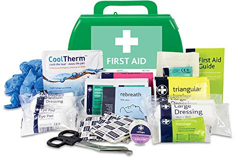 Lewis-Plast Small Premium BS8599-1 Compliant (Low Risk High Risk) First Aid Kit - First Aid Kit For Injuries