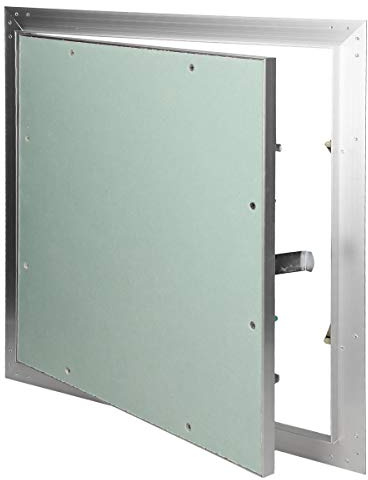 ECD Germany Revisionsklappe Revisionstür GK-Einlage 600x600mm Gipskarton 12,5mm Alu Rahmen Revision Wartungstür Wartungsklappe Wartung Reinigungsklappe Wartungsöffnung Feuchtraumgeeignet Trockenbau