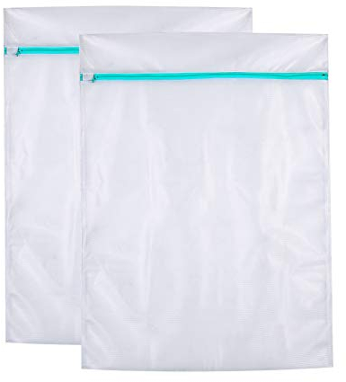 Metagio - Rete per biancheria, misura grande, 2 pezzi, sacchetti la a maglia fine, riutilizzabile, extra grande con chiusura lampo, orsetto di peluche, biancheria da letto (60 x 80 cm)